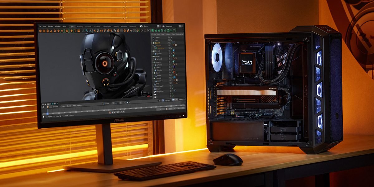 3D animator working with a ProArt PC