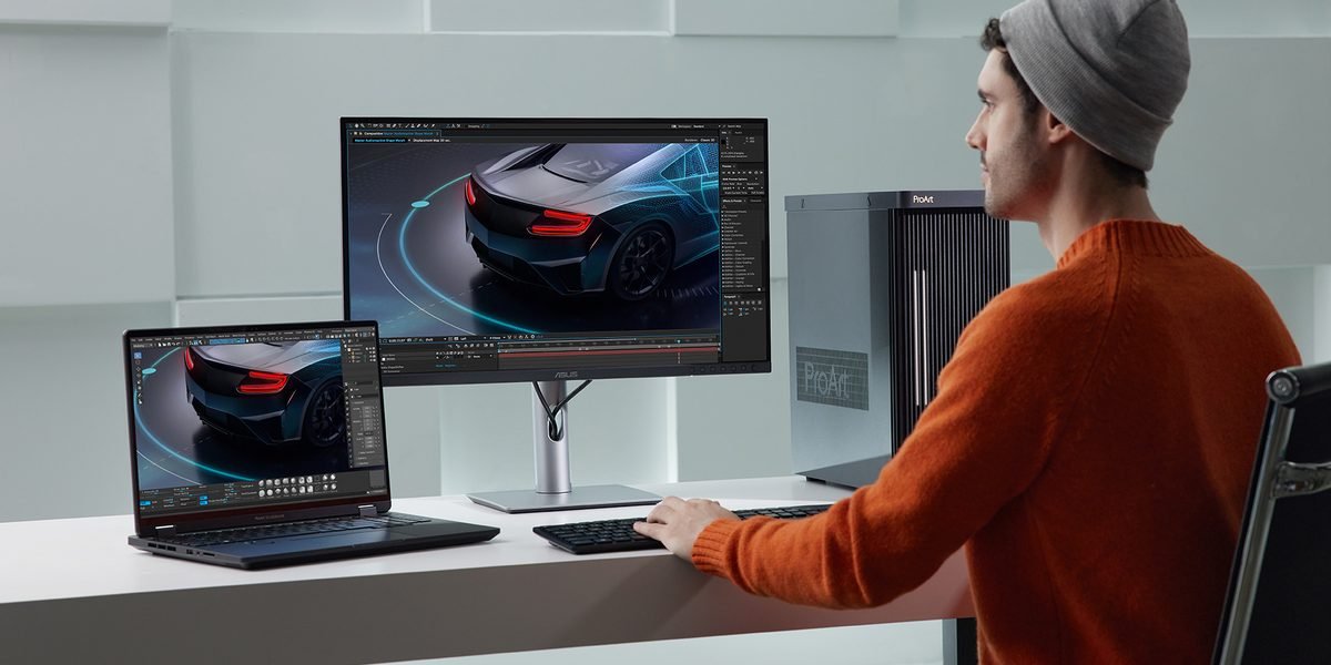 Product designer reviewing a 3D model